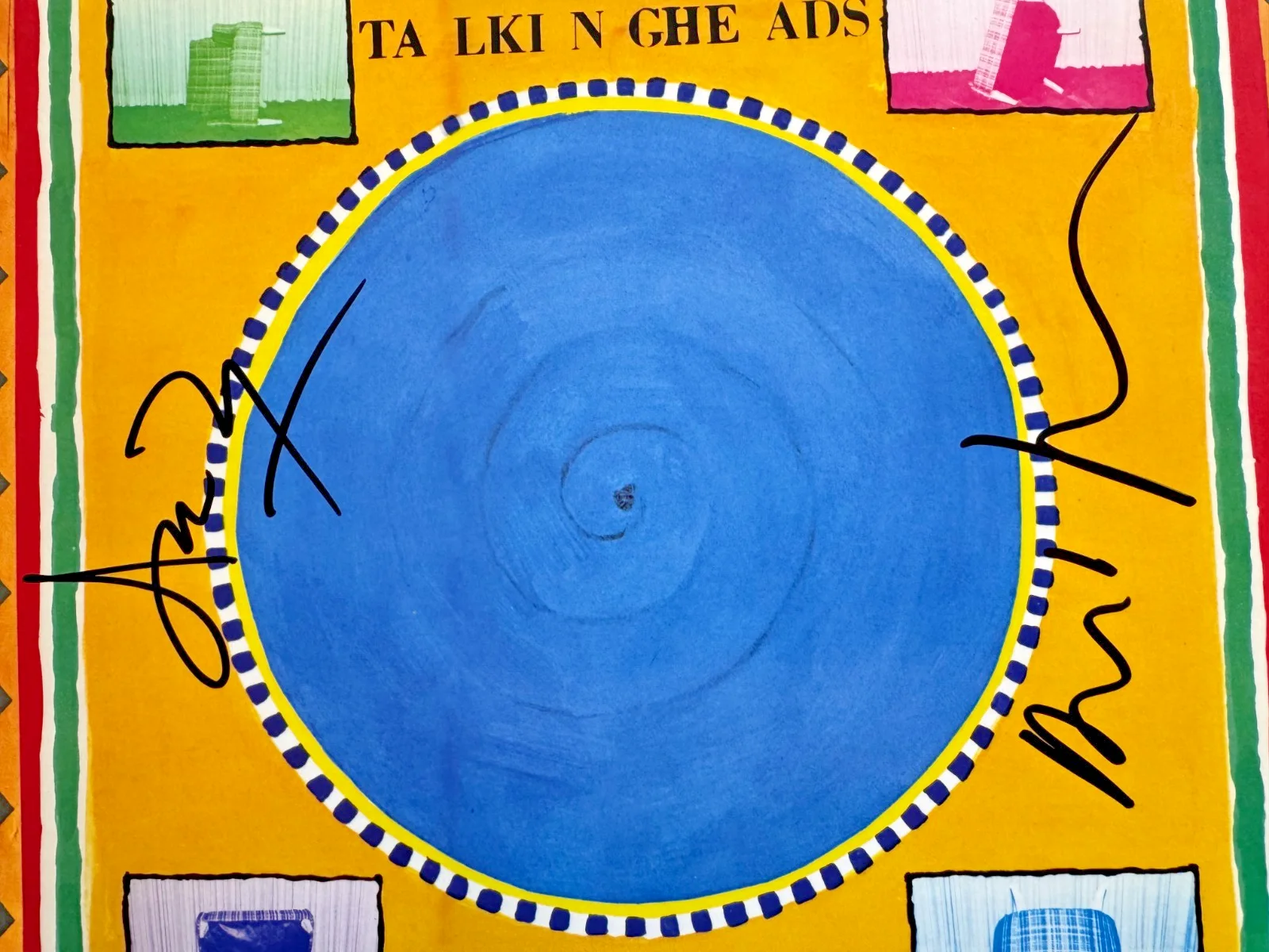 Talking Heads Signed Autographed Vinyl LP "Speaking In Tongues" Beckett COA, изображение 3