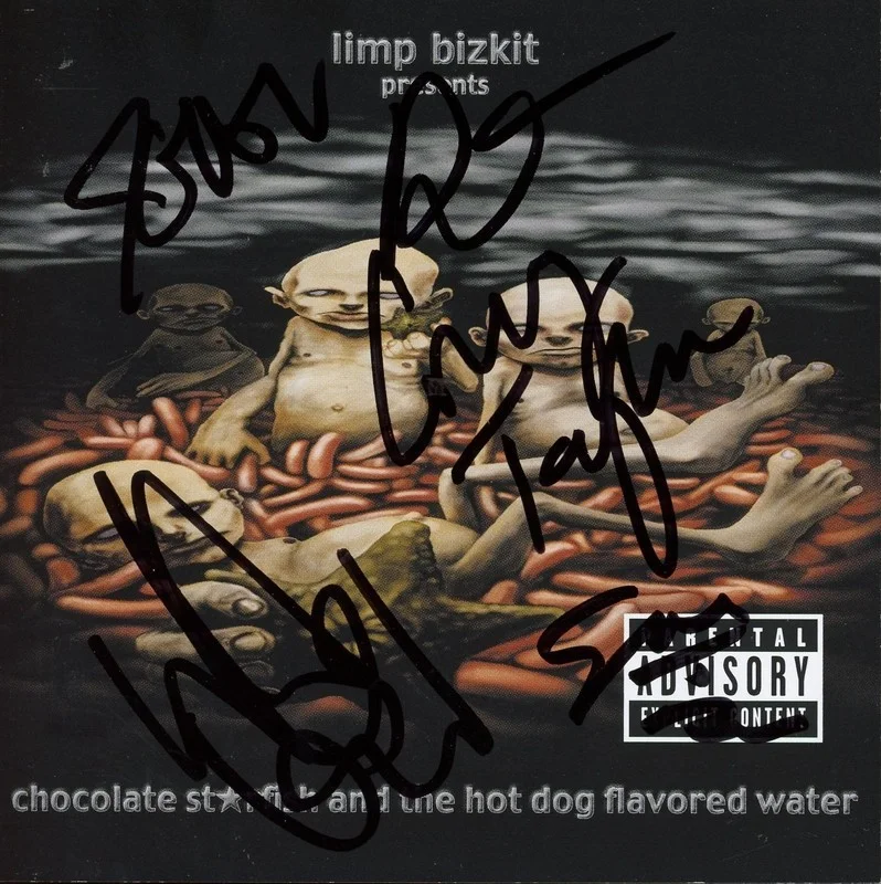 LIMP BIZKIT FRED DURST +4 SIGNED CHOCOLATE STARFISH FRAMED CD & AUTOGRAPH COA, image 2