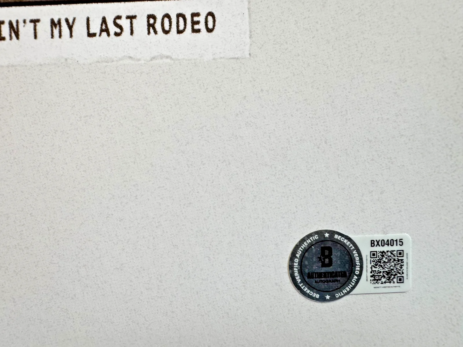Riley Green Signed Autographed Vinyl LP “Ain’t My Last Rodeo” Beckett COA BAS, изображение 3