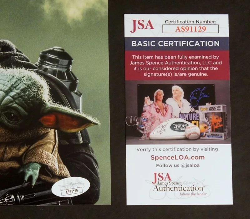Pedro Pascal — PEDRO PASCAL SIGNED Mandalorian Photo with Grogu + JSA CERTIFIED!, image 4
