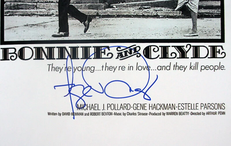 Faye Dunaway — *Beckett Certified* FAYE DUNAWAY SIGNED - HUGE 18x12 Bonnie & Clyde Poster!, image 2