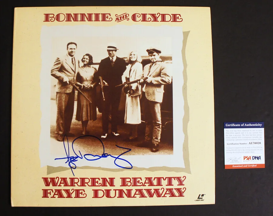 Faye Dunaway — *PSA/DNA* - FAYE DUNAWAY SIGNED - Bonnie & Clyde Laserdisc!