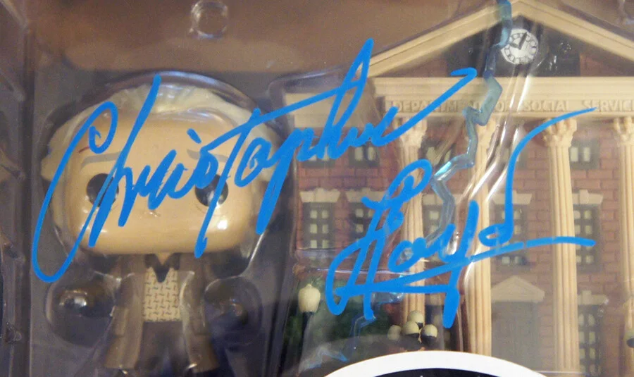 CHRISTOPHER LLOYD — CHRISTOPHER LLOYD SIGNED FUNKO CLOCK TOWER Back To The Future BTTF Beckett COA!, image 2