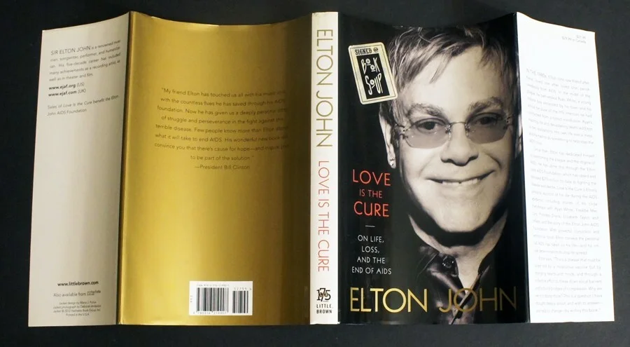 ELTON JOHN SIGNED 1st/1st - LOVE IS THE CURE - Signed at Book Soup, W. Hollywood, image 2