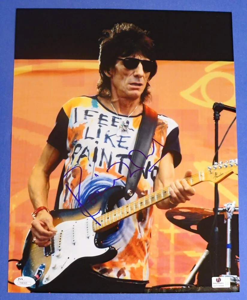 *JSA Certified* RONNIE WOOD SIGNED Large 11x14 Color Photo (Rolling Stones)!, image 2