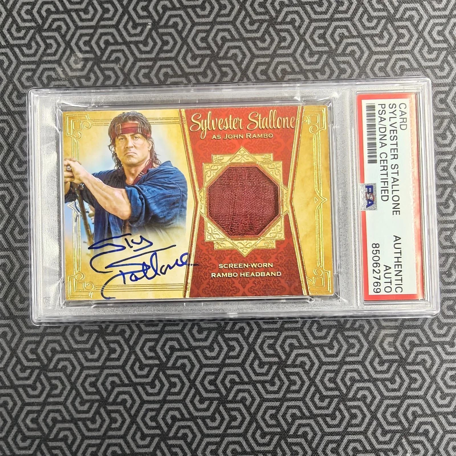 SYLVESTER STALLONE — Sylvester Stallone John Rambo Autographed Used Movie Headband PSA/DNA Auth Auto