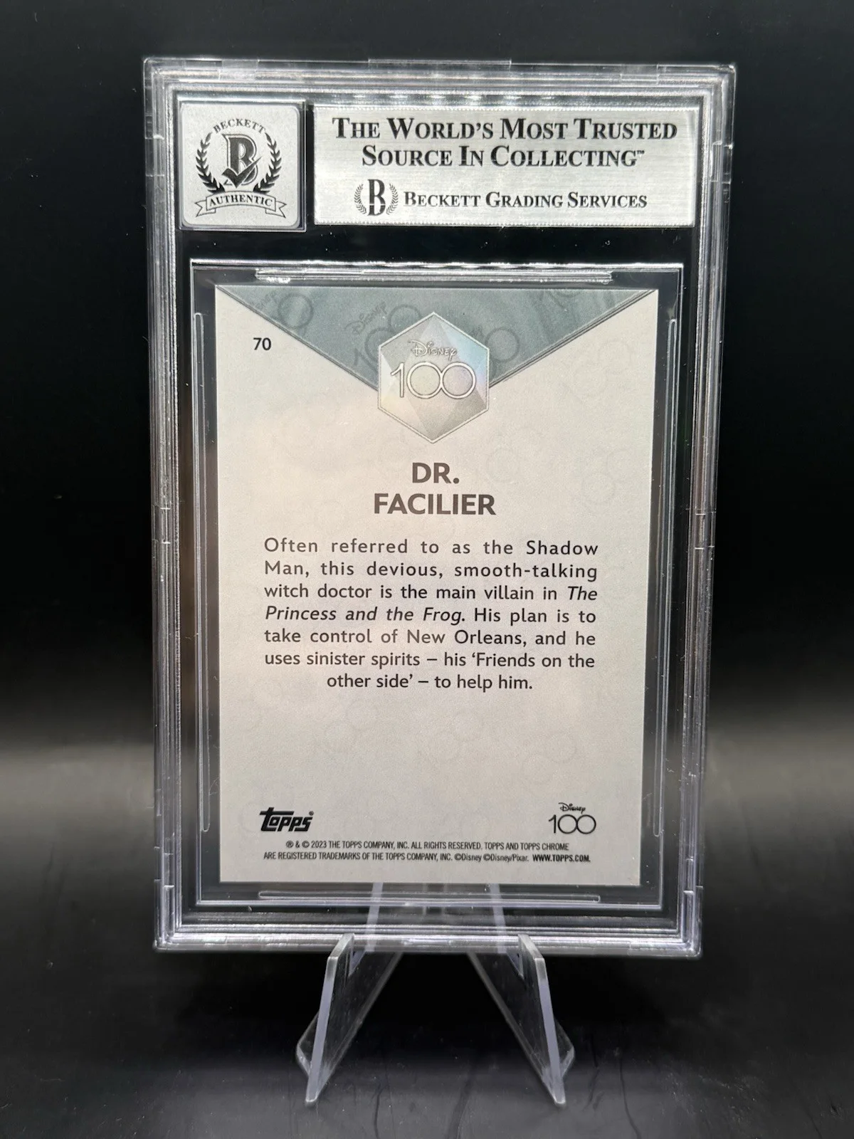 Keith David — Keith David Signed 2023 Topps Chrome UK Disney Dr. Facilier Beckett 10 Auto Grd, image 2