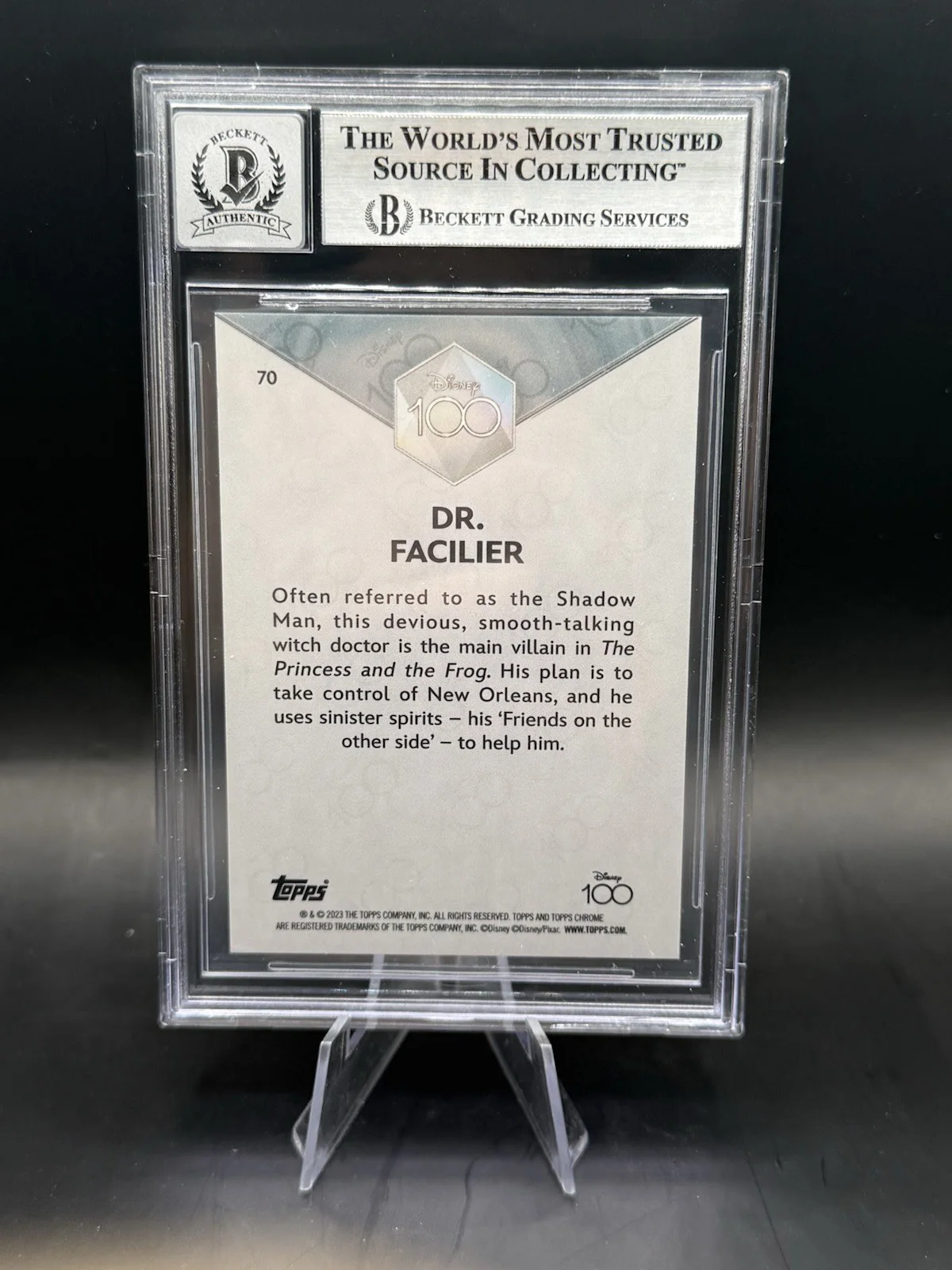 Keith David — Keith David Signed 2023 Topps Chrome UK Disney Dr. Facilier Beckett Auto Grd 10, image 2