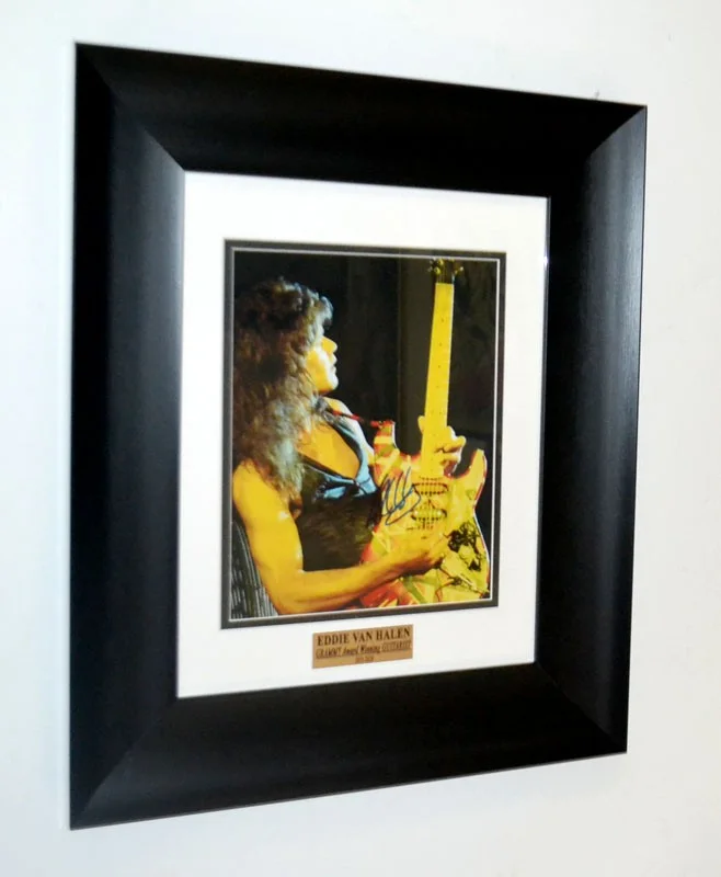 EDDIE VAN HALEN Signed Original Autograph, Frame, Plaque, COA, UACC, LP Record, image 2