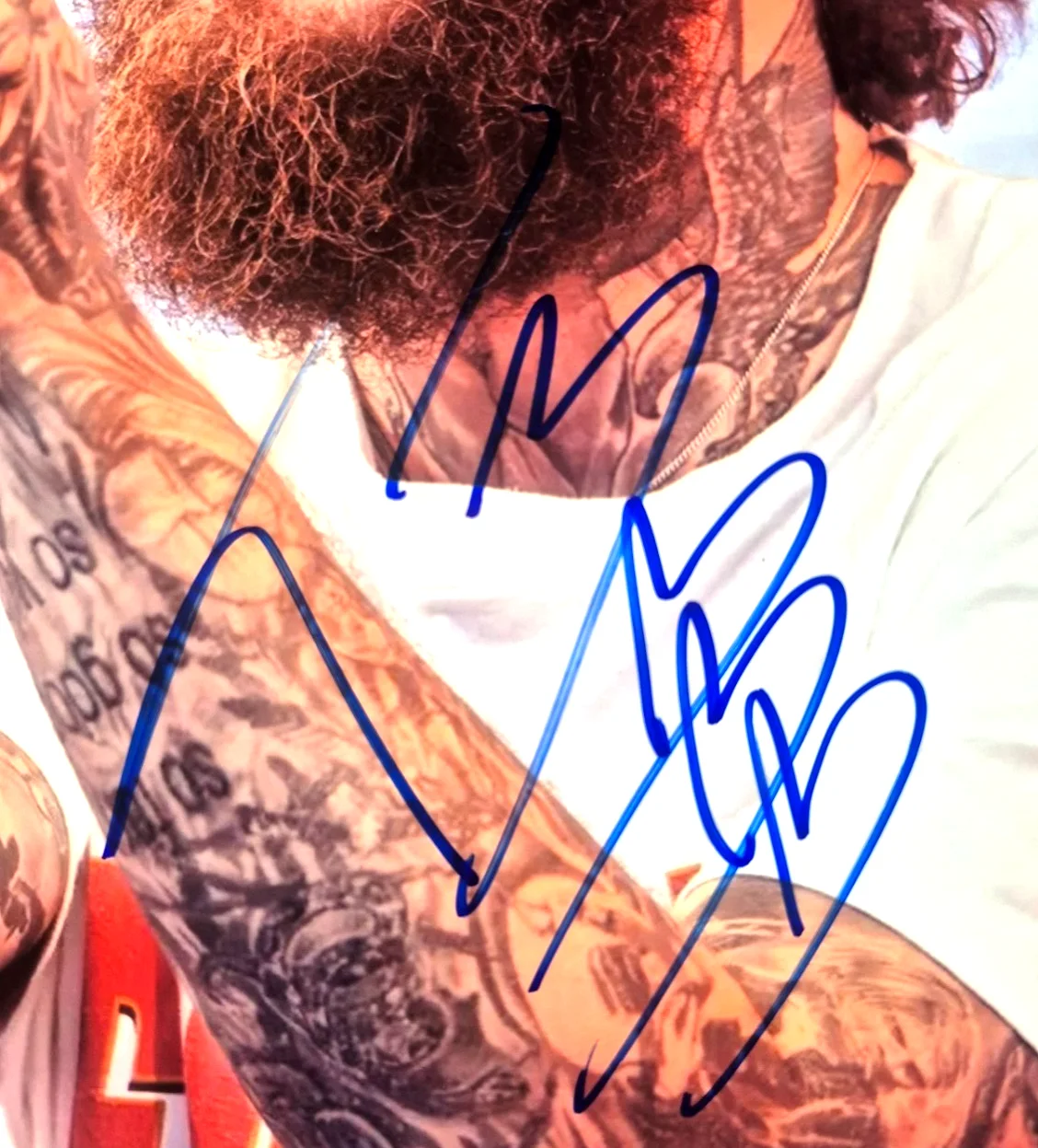 POST MALONE SIGNED AUTOGRAPHED 8X10 PHOTO STONEY CONGRATULATIONS RARE BAS COA, изображение 2