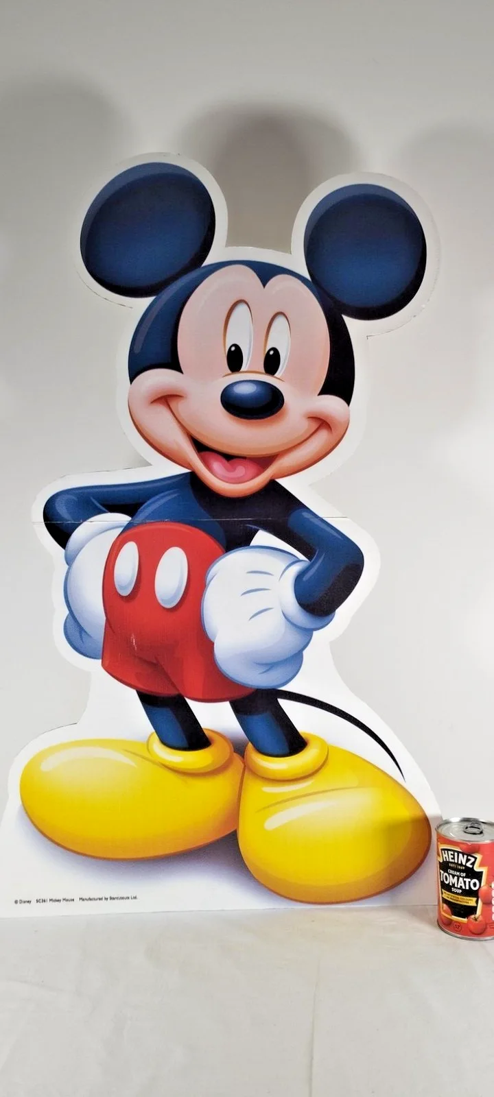 Mickey Mouse Cardboard Cutout 55cm Tall (folds for packing ) RARE Disney Item, image 3