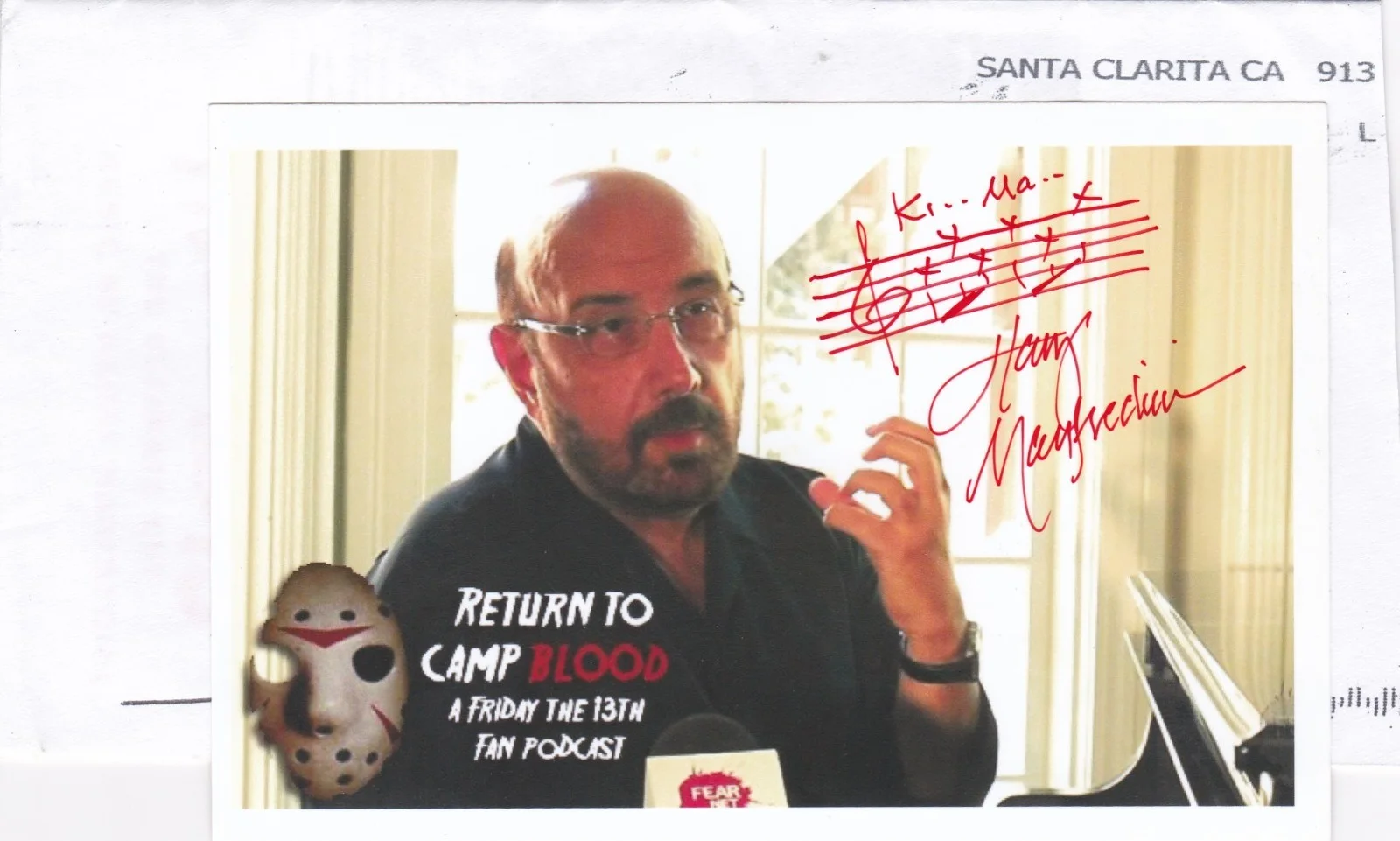 HARRY MANFREDINI Signed 4X6 Photo Composer FRIDAY THE 13TH Autograph, изображение 2