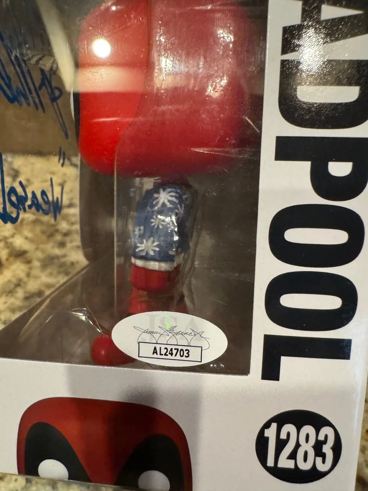 TJ MILLER SIGNED DEADPOOL FUNKO POP 1283 JSA COA AUTOGRAPHED WEASEL, image 3