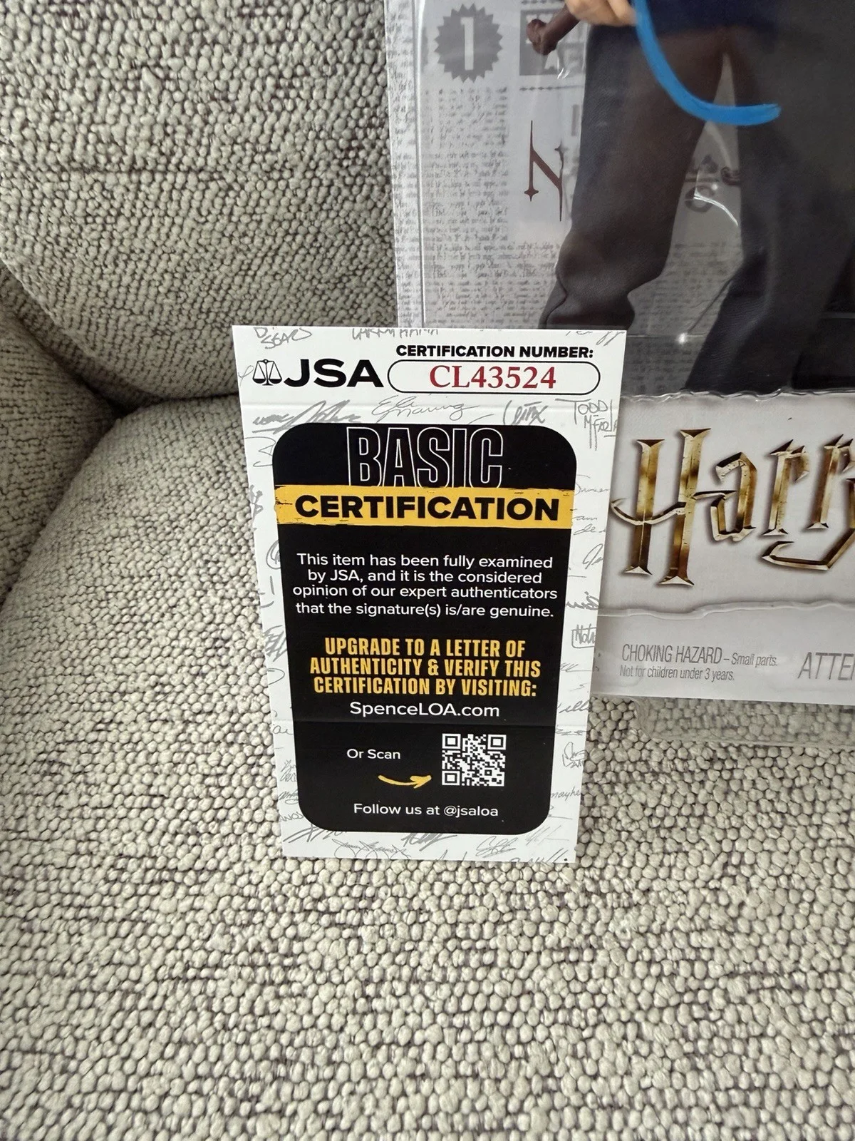 DANIEL RADCLIFFE HARRY POTTER SIGNED AUTOGRAPH FIGURE DOLL TOY JSA COA AUTHENTIC, image 4