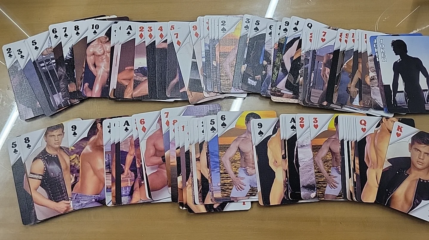Jeff Stryker — LOT OF 2) JEFF STRYKER PLAYING CARDS, AUTOGRAPHED BY JEFF, DECKS #1 & #2 NICE!, image 3