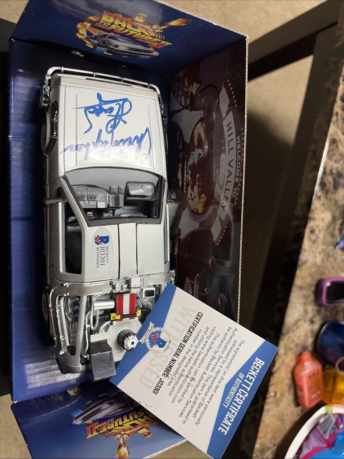 Christopher Lloyd — Christopher Lloyd Signed DeLorean Time Machine Back to the Future Beckett COA, image 4