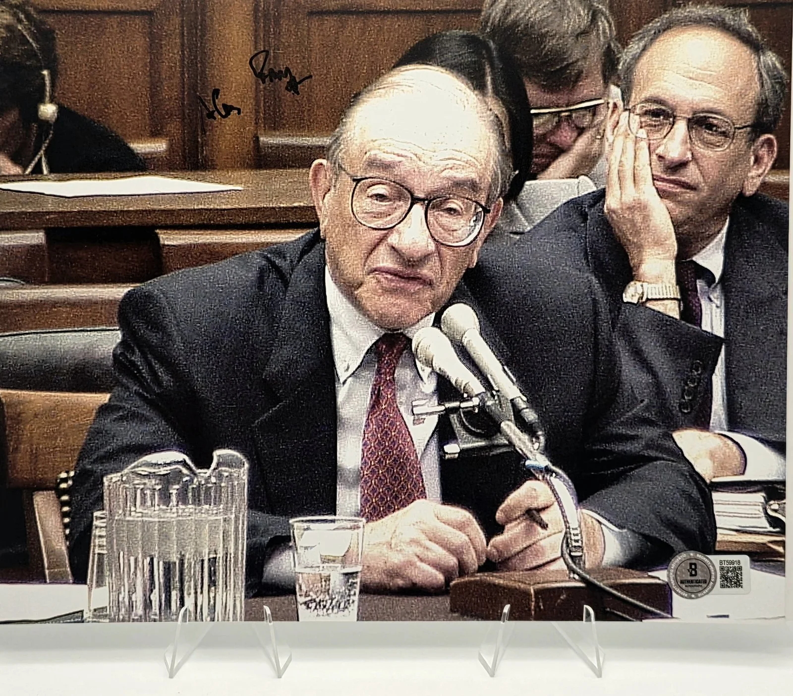 Alan Greenspan — Alan Greenspan Signed 8x10 Photo Autograph BAS Beckett COA Federal Reserve Auto, изображение 2