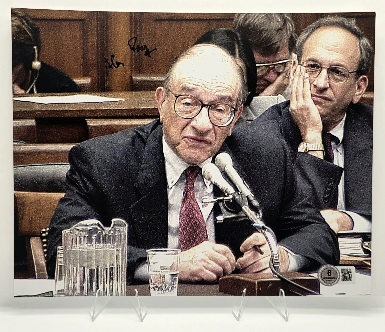 Alan Greenspan — Alan Greenspan Signed 8x10 Photo Autograph BAS Beckett COA Federal Reserve Auto, изображение 3