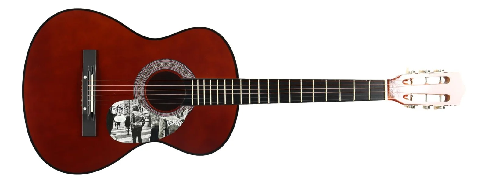 Jon Bon Jovi — Jon Bon Jovi Signed 38" Brown Acoustic Guitar JSA Hologram