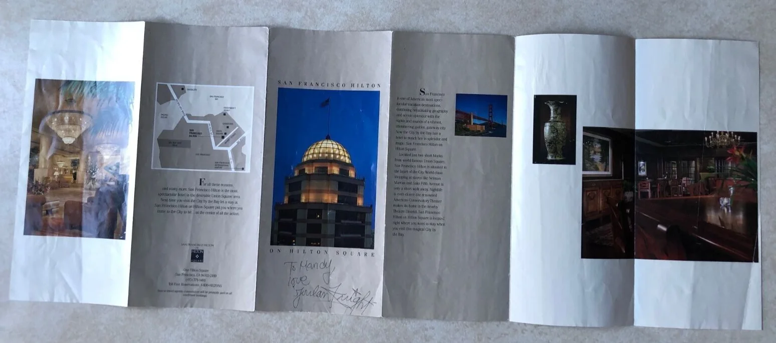 Jordan Knight — Jordan Knight Signed San Francisco Hilton Brochure + Card NKOTB Autograph, изображение 4
