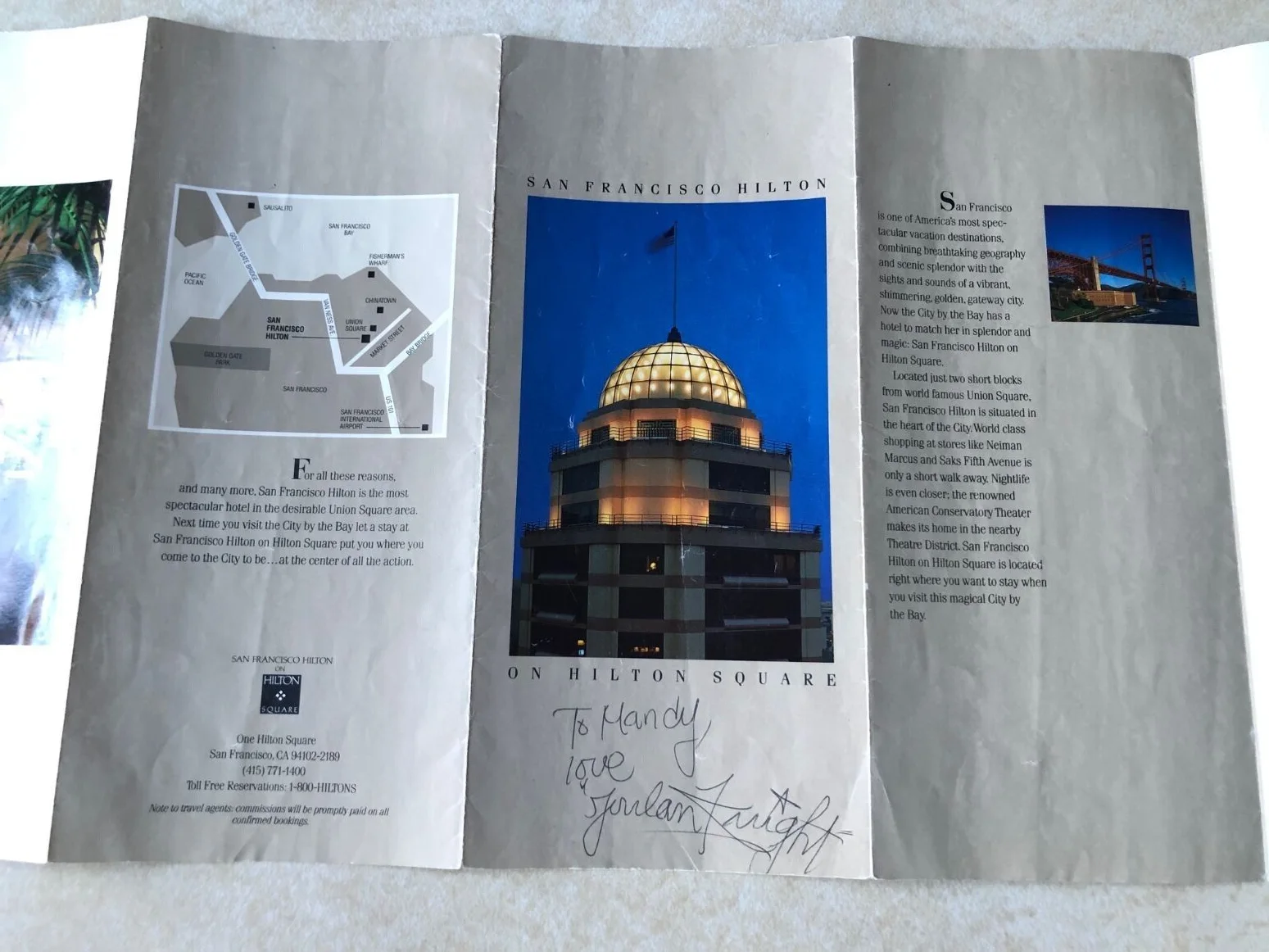 Jordan Knight — Jordan Knight Signed San Francisco Hilton Brochure + Card NKOTB Autograph, изображение 5