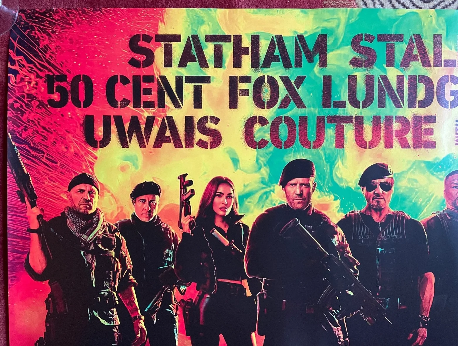 THE EXPENDABLES 4 (2023) Original UK Quad Movie Poster Jason Statham Megan Fox, изображение 2