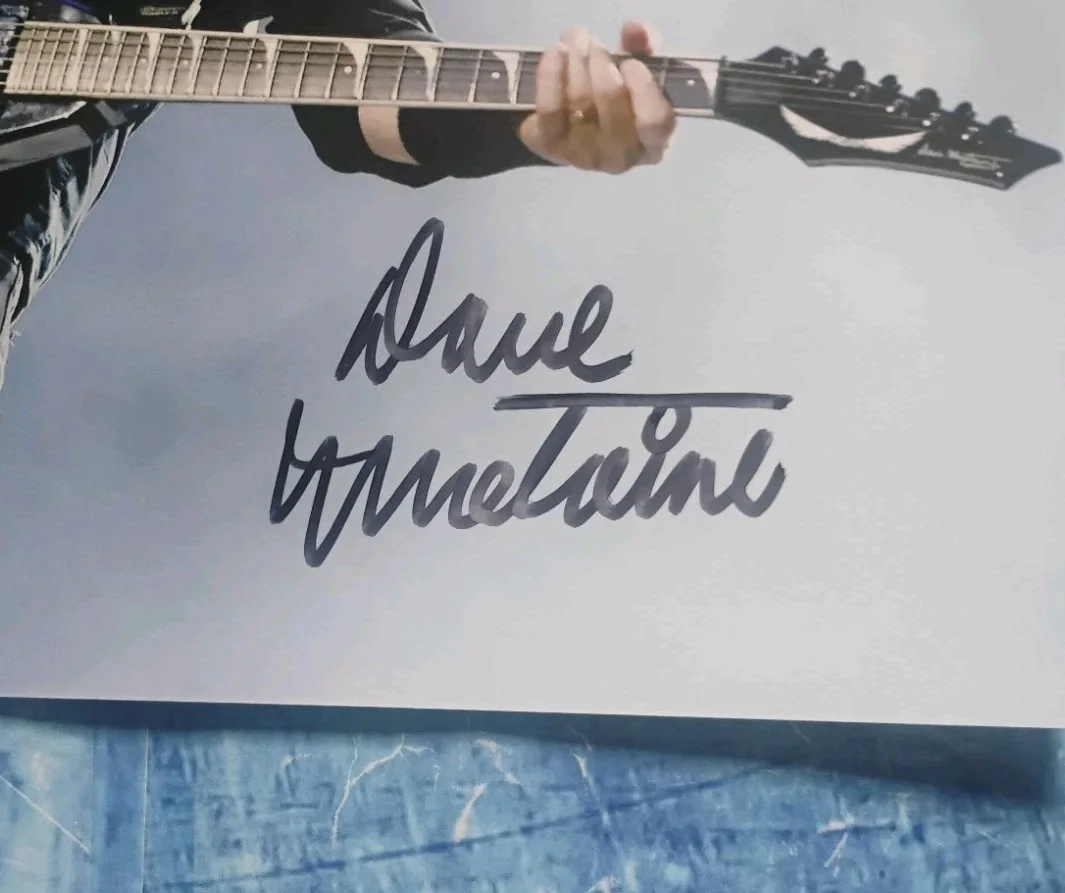 Dave Mustaine Hand Signed 8x10 Photo COA Megadeth NO US TARIFFS, image 3