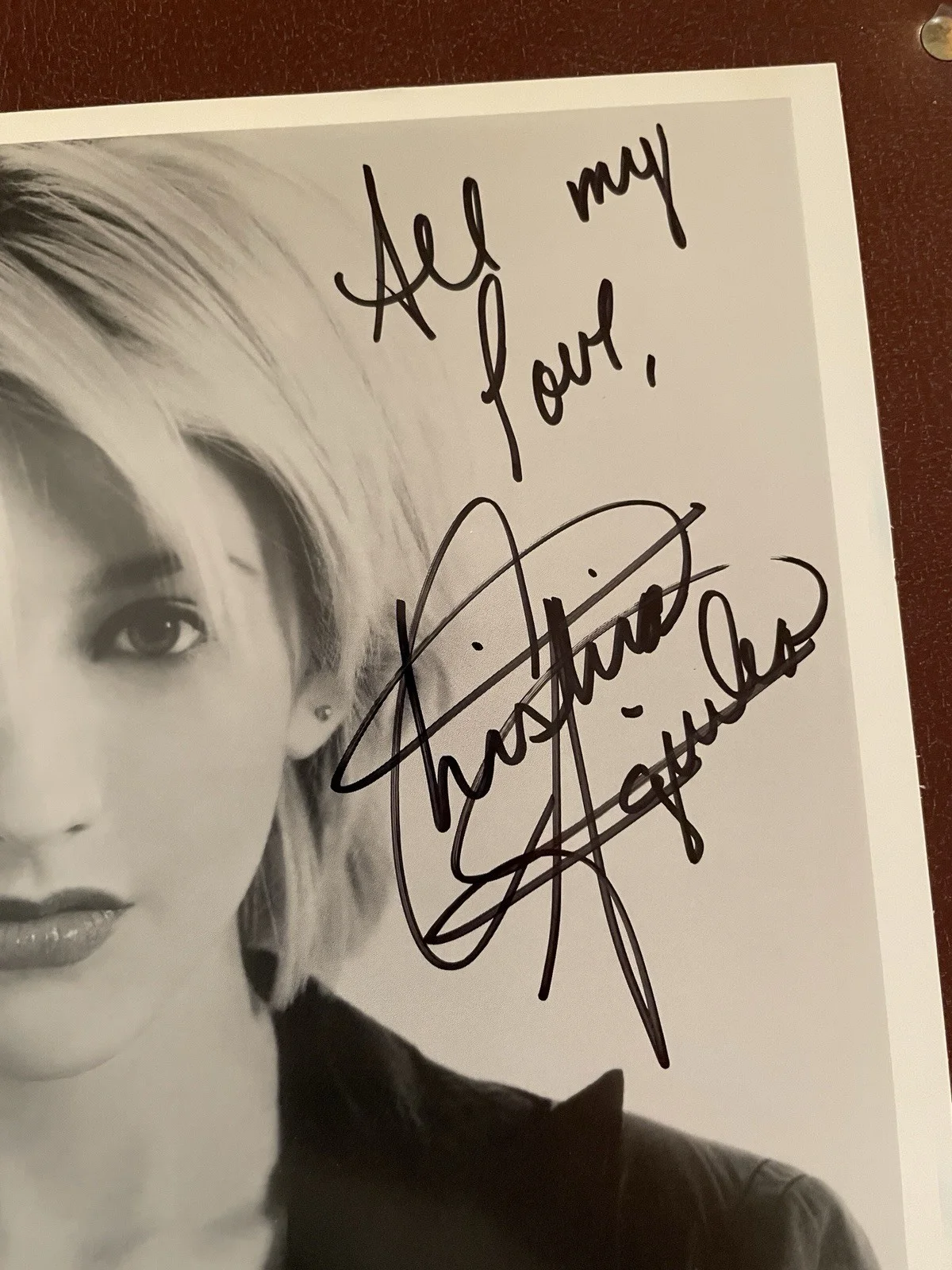 Christina Aguilera 1998 Fan Club Signed Autograph Photo Rare Pop Memorabilia, изображение 2