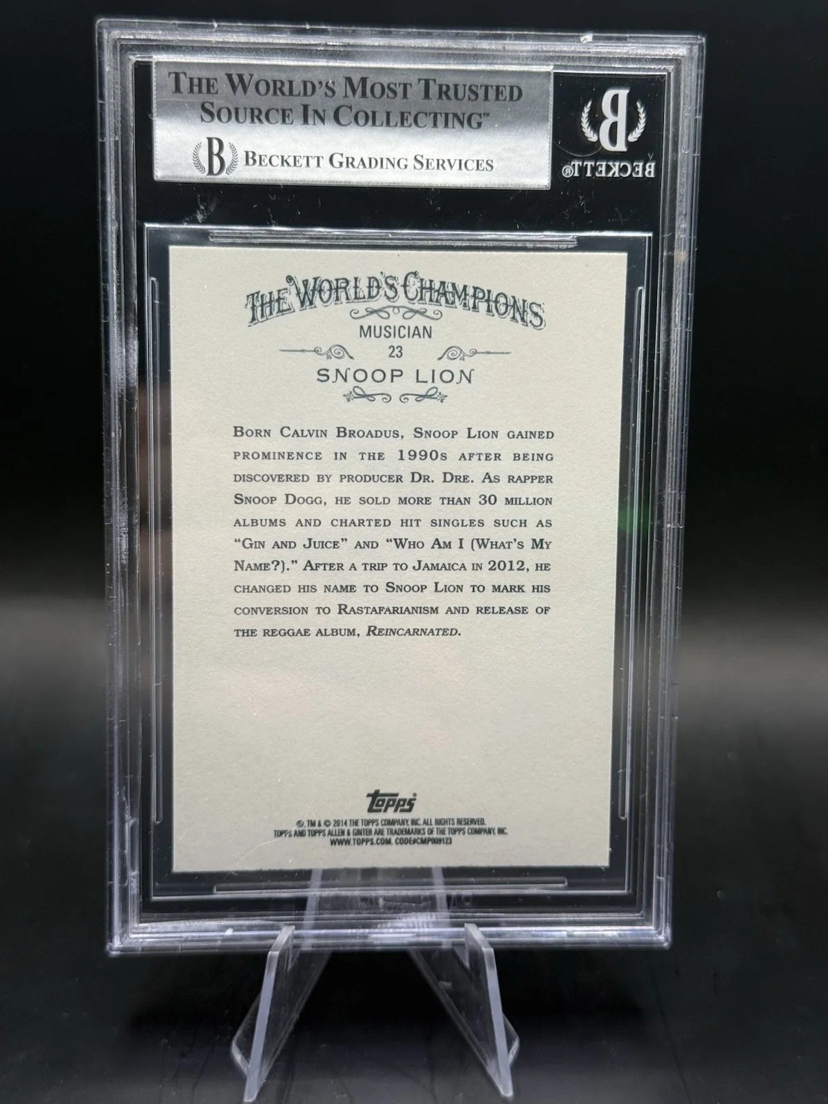 SNOOP DOGG SIGNED 2014 ALLEN & GINTER #23 AUTOGRAPH BECKETT BGS SLAB RAP HIP HOP, image 2