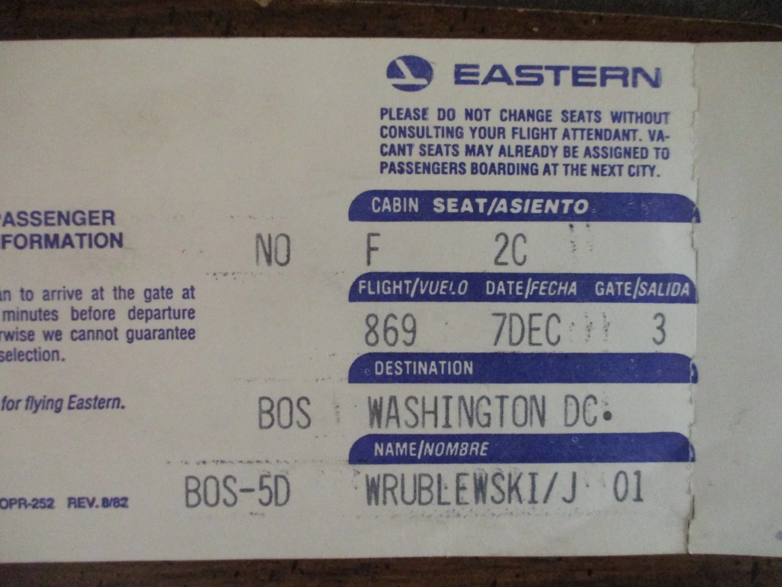 PAT PAULSEN(Died in 1997)("The Smothers Brothers")Signed Airline Boarding Pass, изображение 4