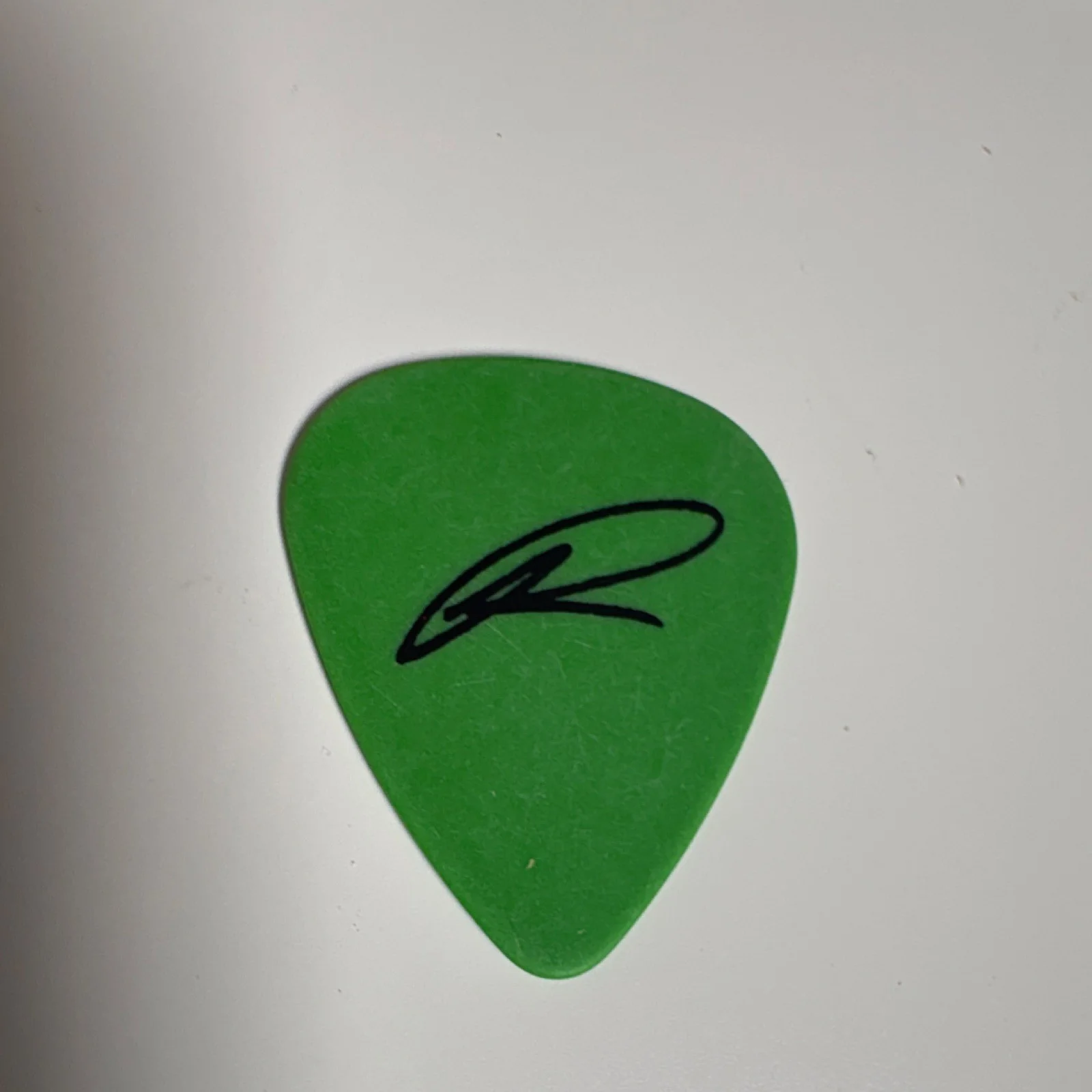 Todd Rundgren Arena Autographed Green Guitar Pick with Image, image 2