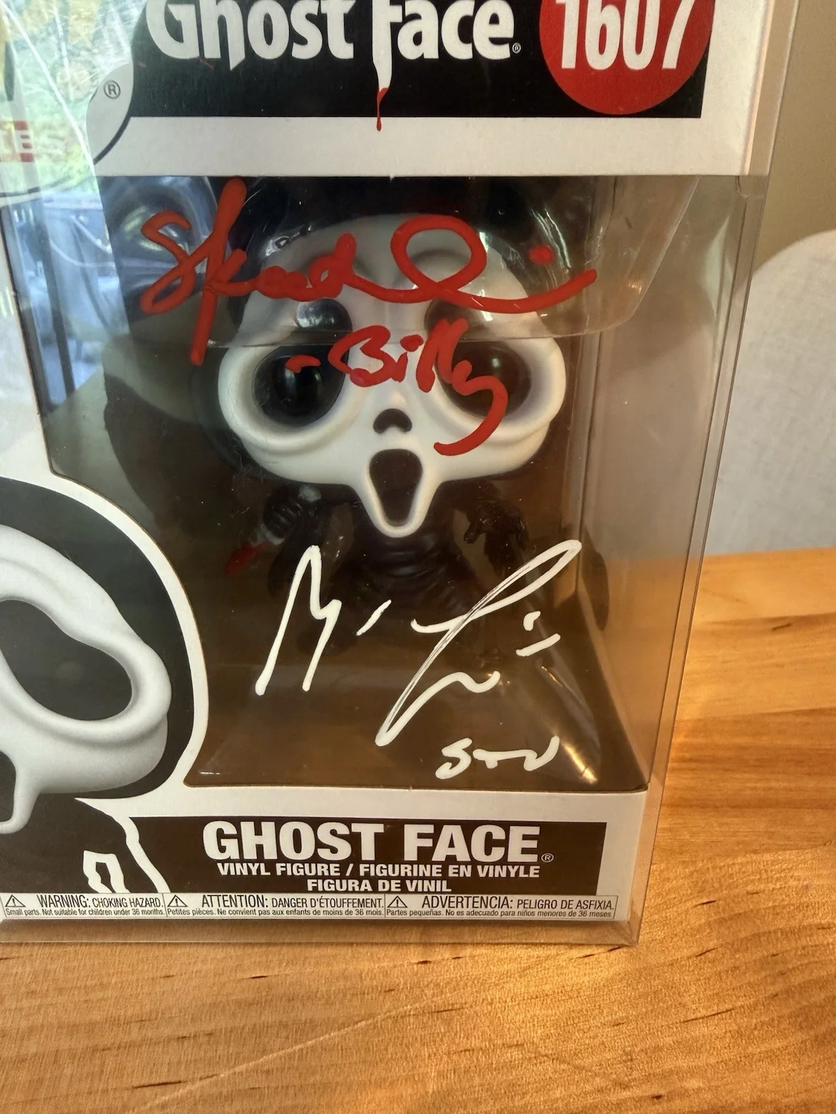 Matthew Lillard Stu & Skeet Ulrich Billy signed Scream Ghost Face Funko Pop BAS, изображение 2