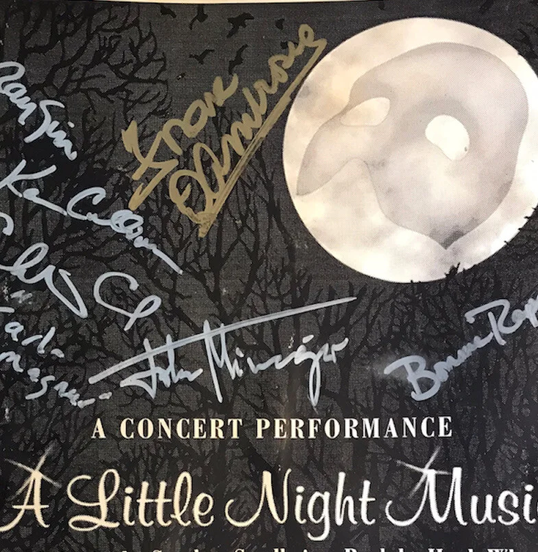 7-8 Cast Members — Cast Signed Theatre Poster Musical Off Broadway A Little Night Music 1986 Curran, image 2