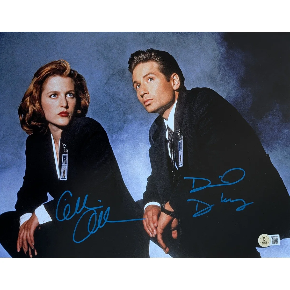 David Duchovny and Gillian Anderson — David Duchovny and Gillian Anderson Signed Photo #1 (11x14)