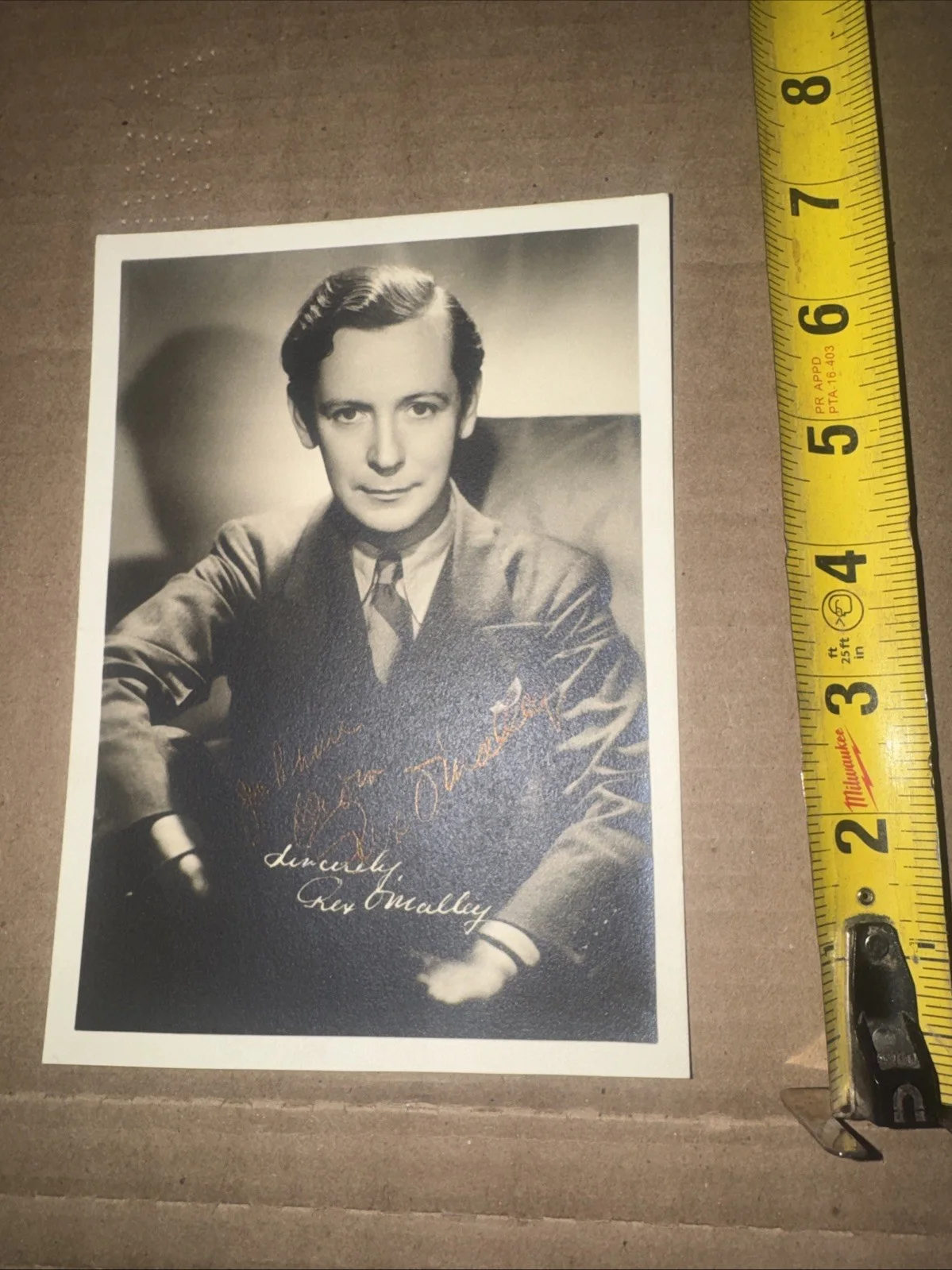 Rex O’Malley British Actor Broadway Autograph Signed Photo d.1976, image 2