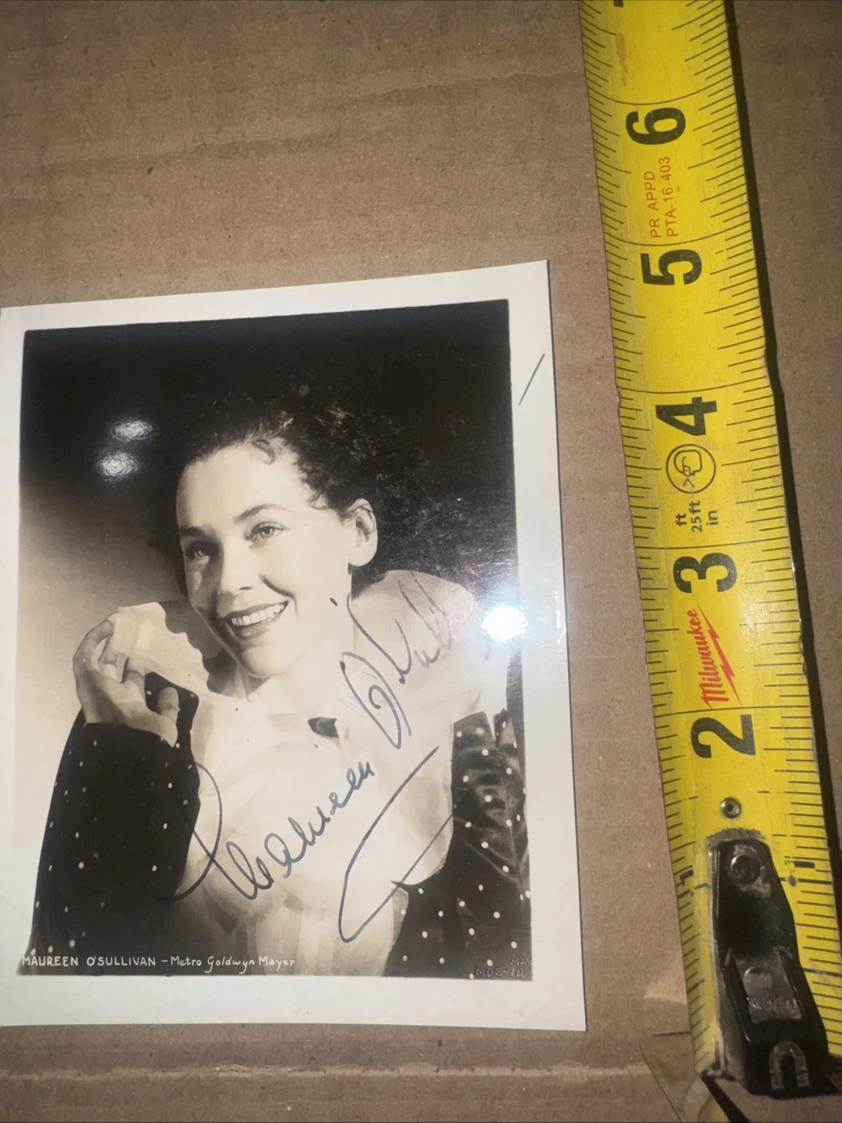 Maureen O’Sullivan Jane In Tarzan Hollywood Actress Autograph Signed Photo, изображение 3