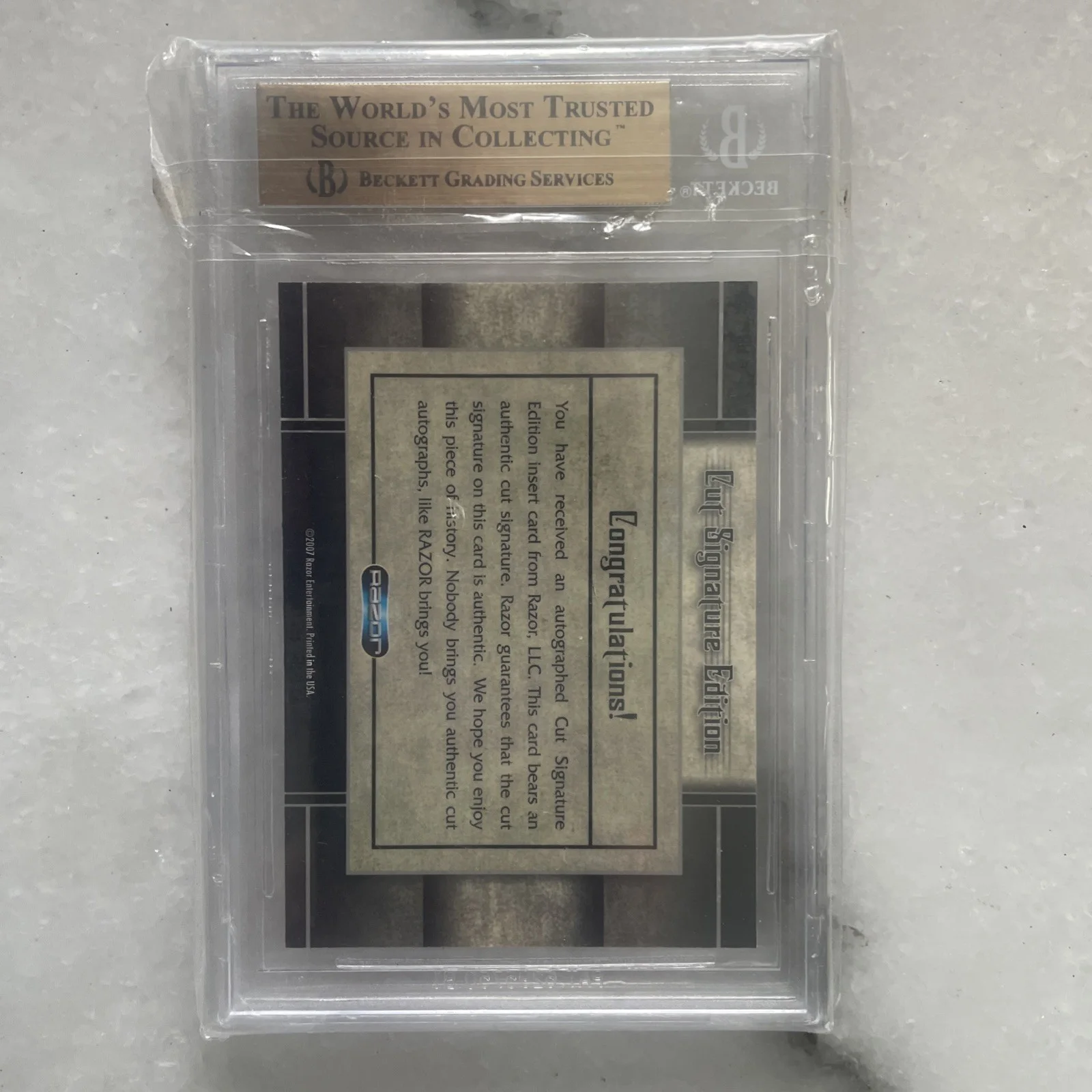 Colin Powell 2008 RAZOR Cut Signatures Edition Autograph AUTO, image 5