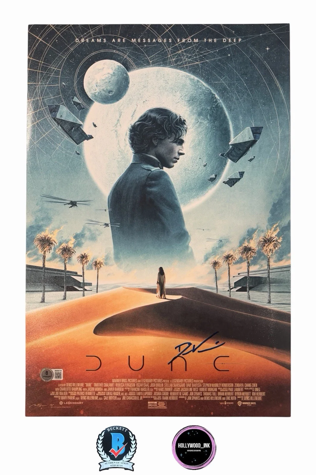 Denis Villeneuve — DENIS VILLENEUVE SIGNED 'DUNE' 12x18 MOVIE PHOTO FILM DIRECTOR BECKETT BW89779