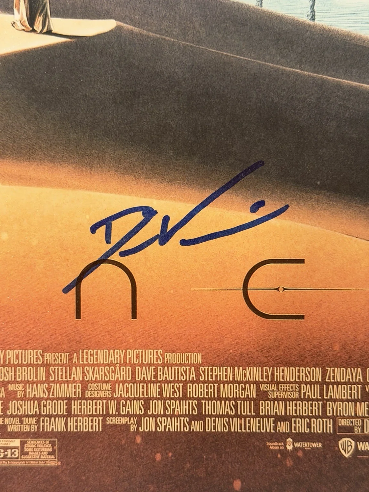 Denis Villeneuve — DENIS VILLENEUVE SIGNED 'DUNE' 12x18 MOVIE PHOTO FILM DIRECTOR BECKETT BW89779, изображение 2
