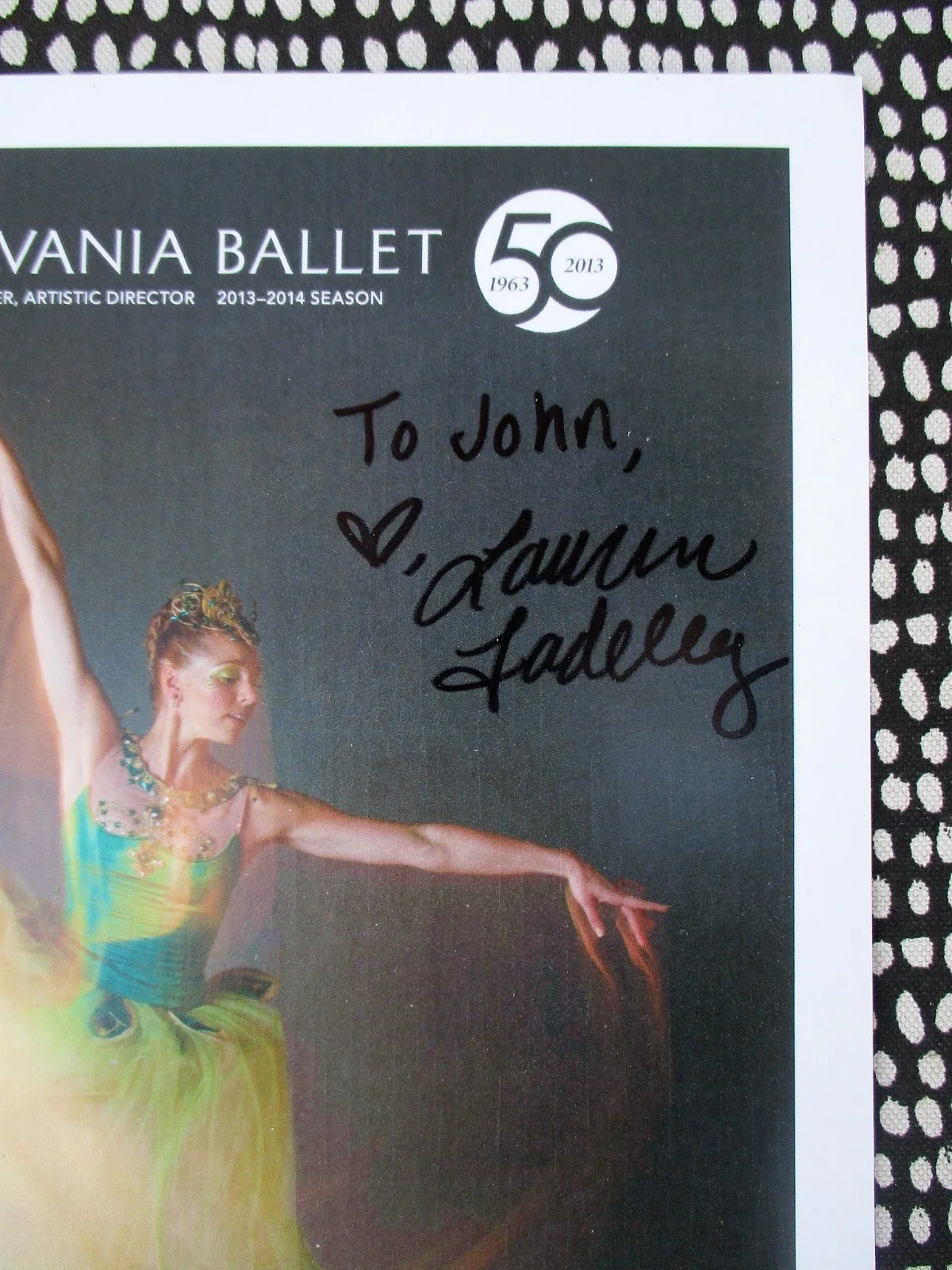 LAUREN FADELEY BALLERINA *HAND SIGNED PHOTO* Principal Dancer PA & MIAMI BALLET, изображение 2