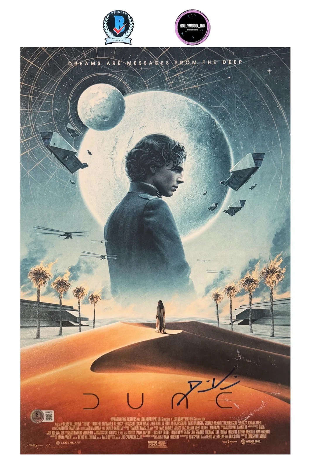 Denis Villeneuve — DENIS VILLENEUVE SIGNED 'DUNE' 12x18 MOVIE PHOTO FILM DIRECTOR BECKETT BW89778