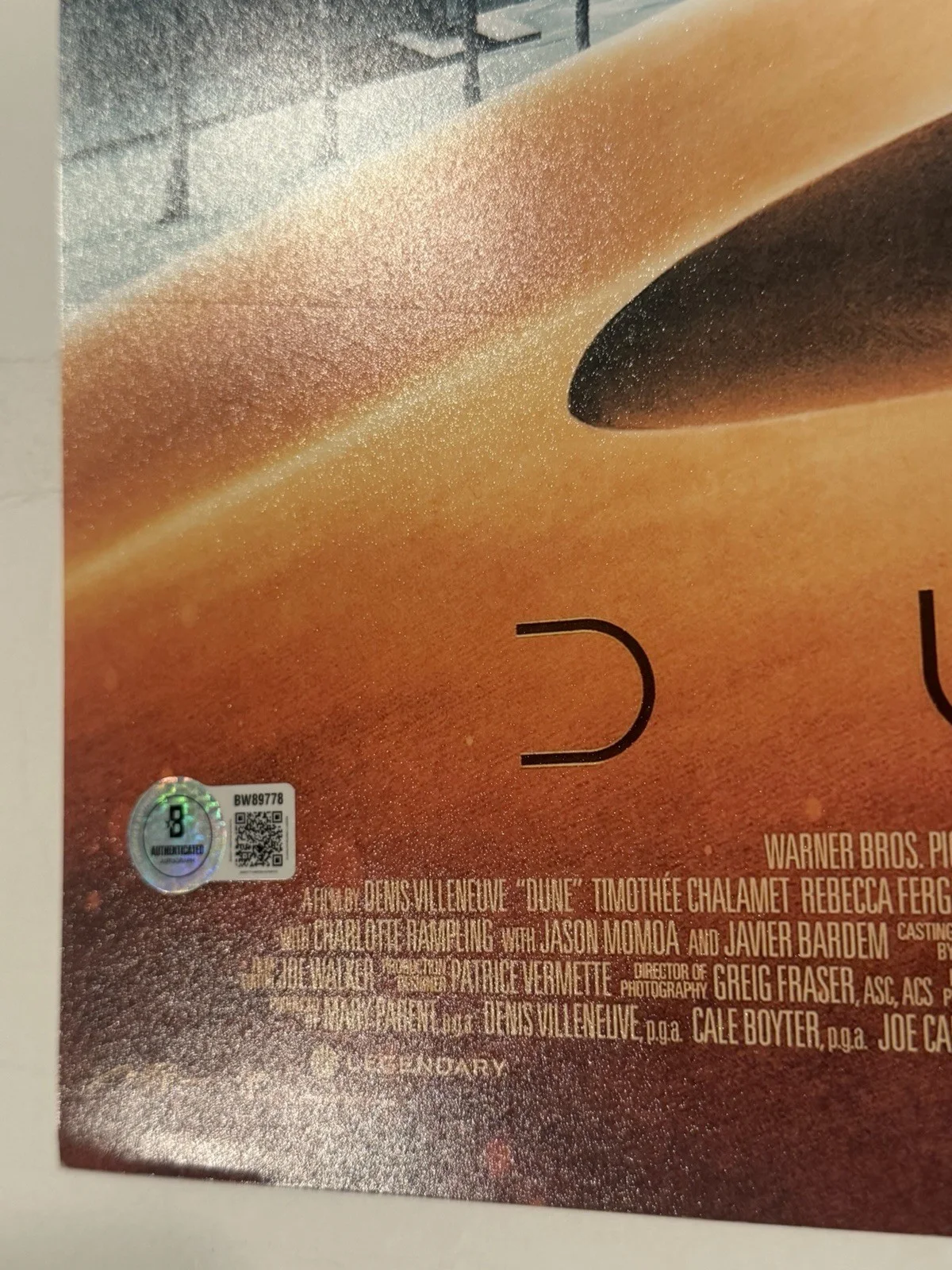 Denis Villeneuve — DENIS VILLENEUVE SIGNED 'DUNE' 12x18 MOVIE PHOTO FILM DIRECTOR BECKETT BW89778, изображение 5