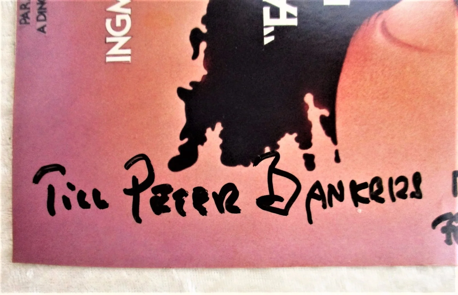 Ingmar Bergman — INGMAR BERGMAN **HAND SIGNED & INSCRIBED IN SWEDISH** on FACE TO FACE FILM PROMO, изображение 3