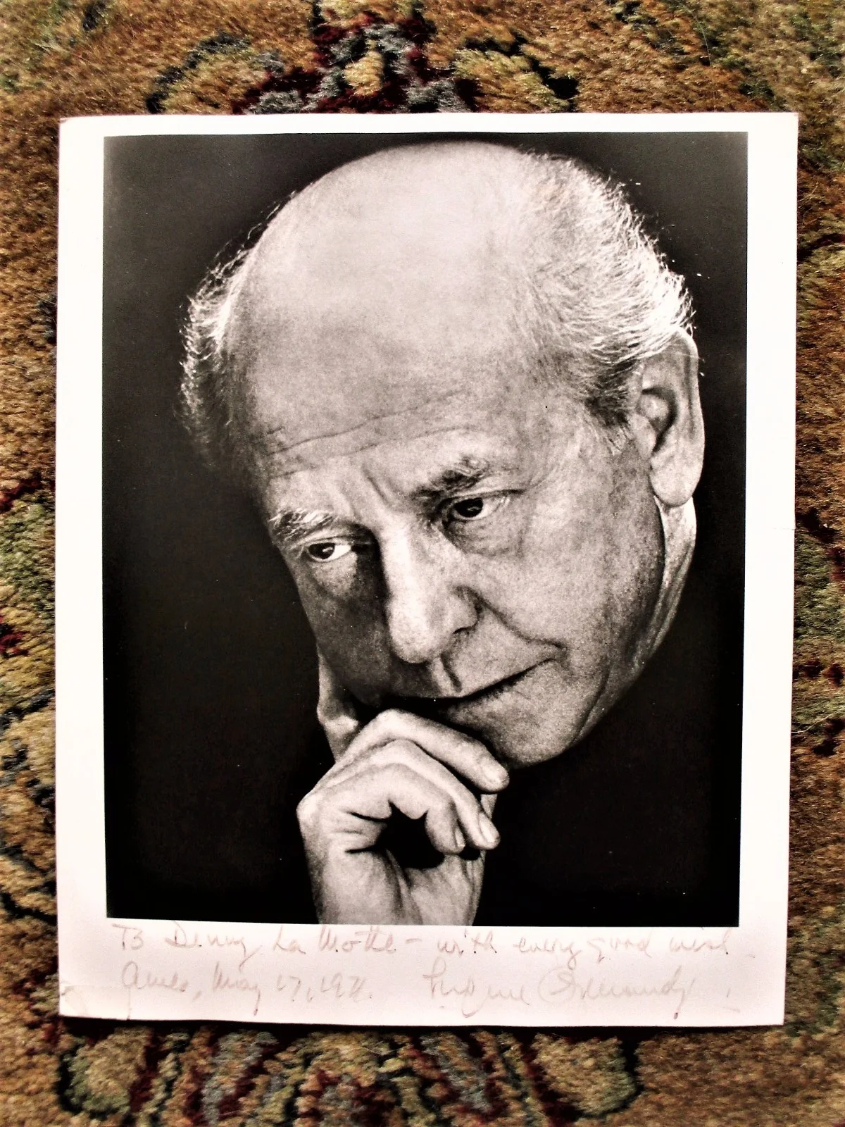 EUGENE ORMANDY Photograph HAND SIGNED, INSCRIBED & DATED 1971, image 3