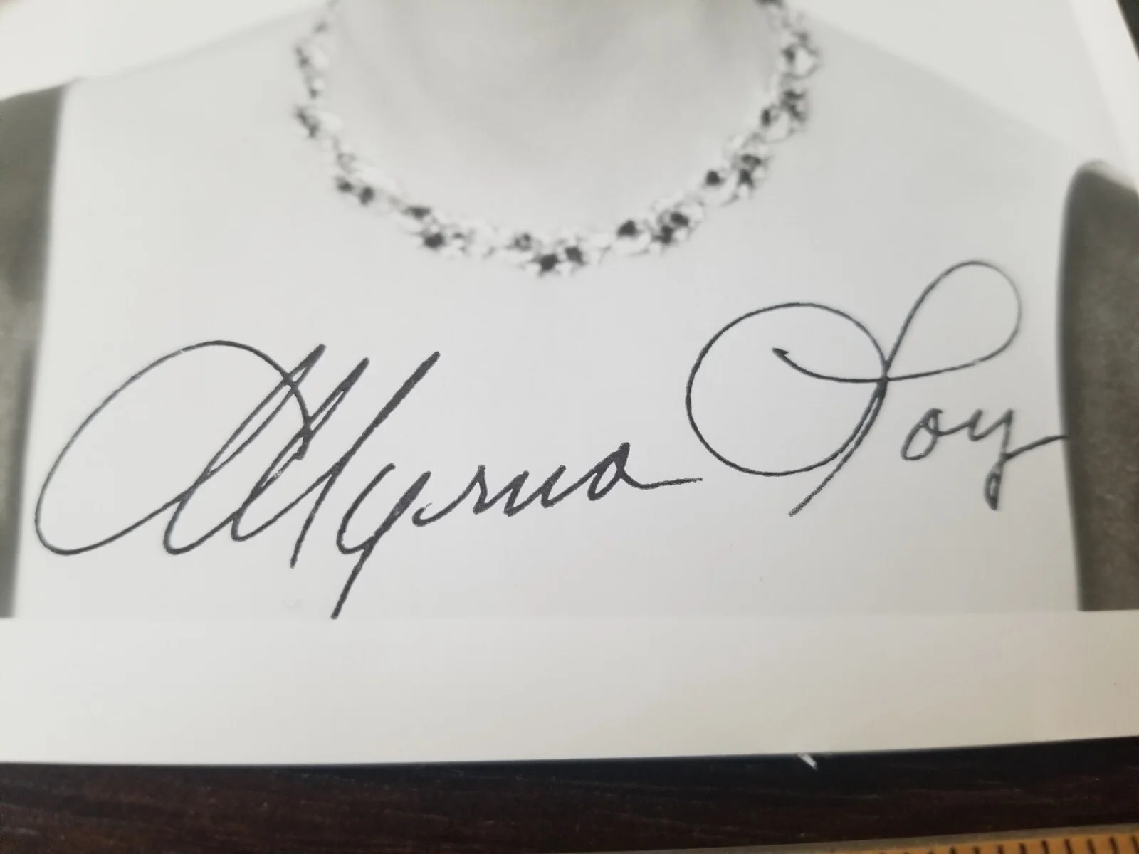 1962 Myrna Loy Movie Star Vintage Signed Photograph, image 2