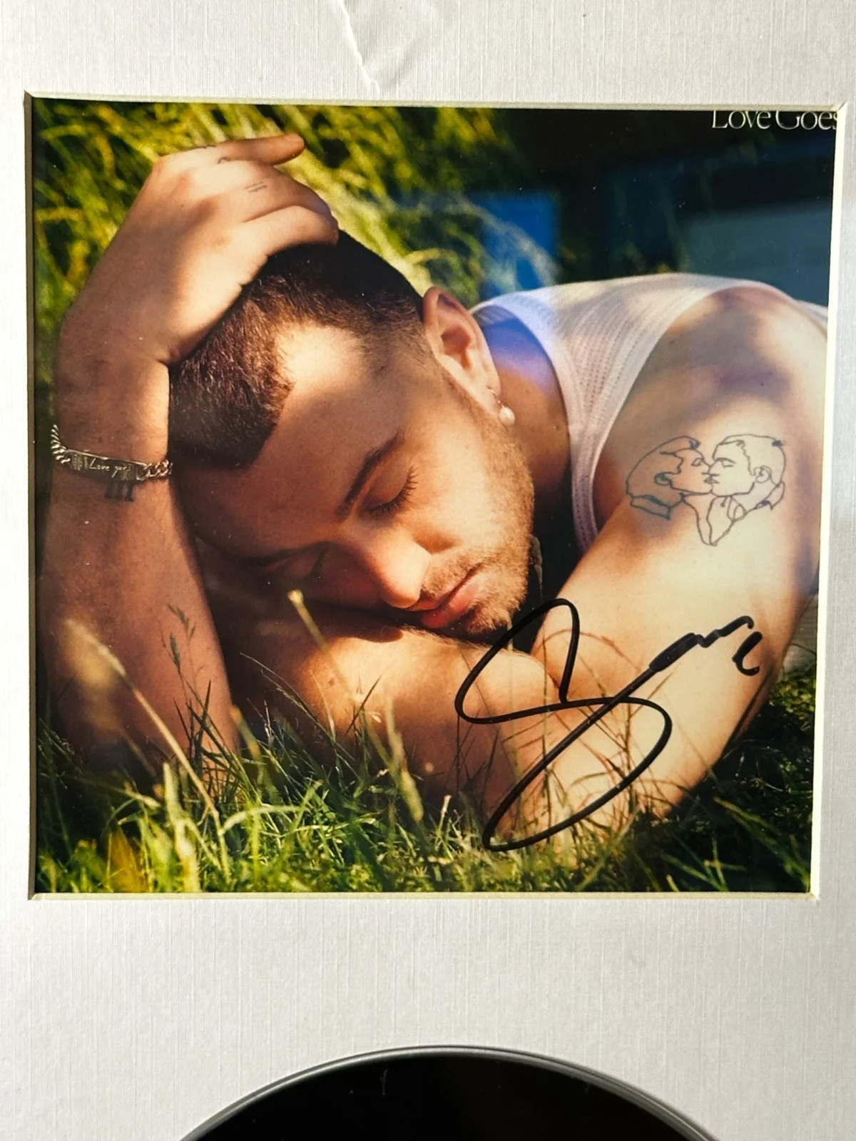 Sam Smith Signed Love Goes CD Framed Autograph Display Auto 7.75x13.25, image 2