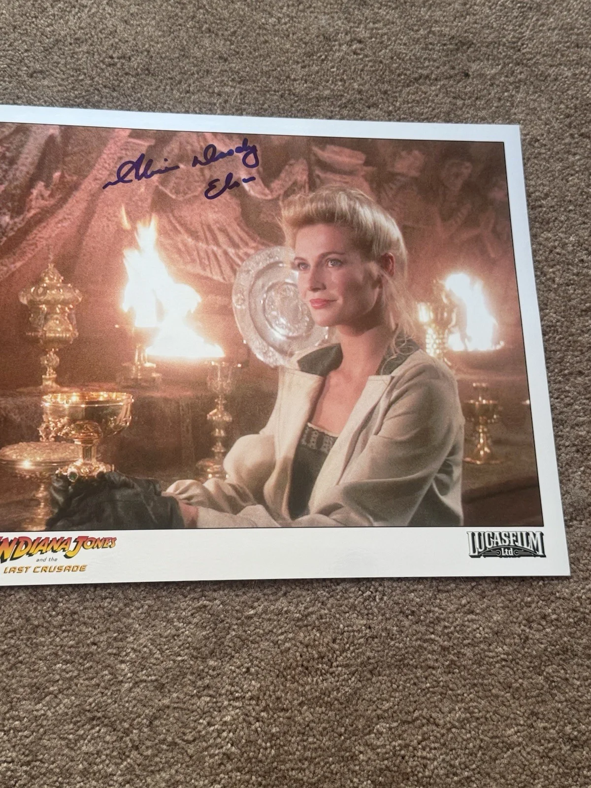 ALISON DOODY "Elsa" Signed Auto INDIANA JONES Last Crusade 11x14 Photo PSA/DNA, изображение 2