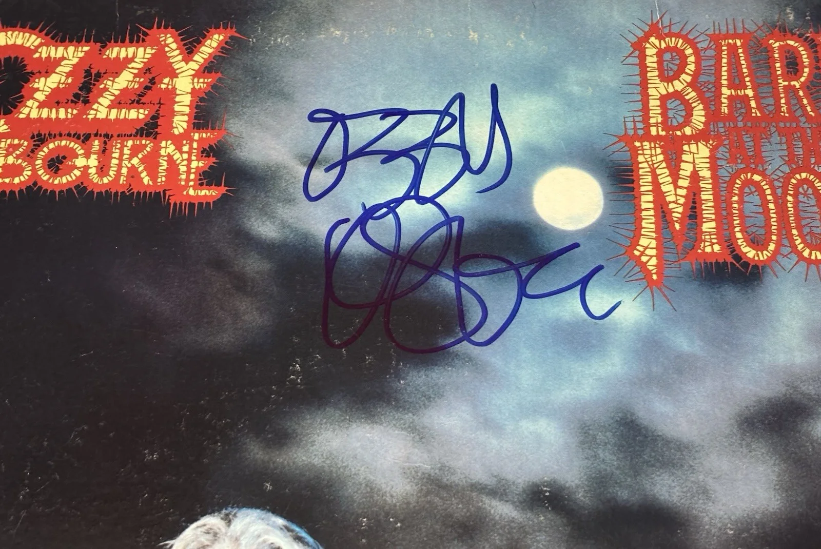 Ozzy Osbourne Signed Bark at the Moon Album Cover And Slip - Authentic JSA, изображение 3