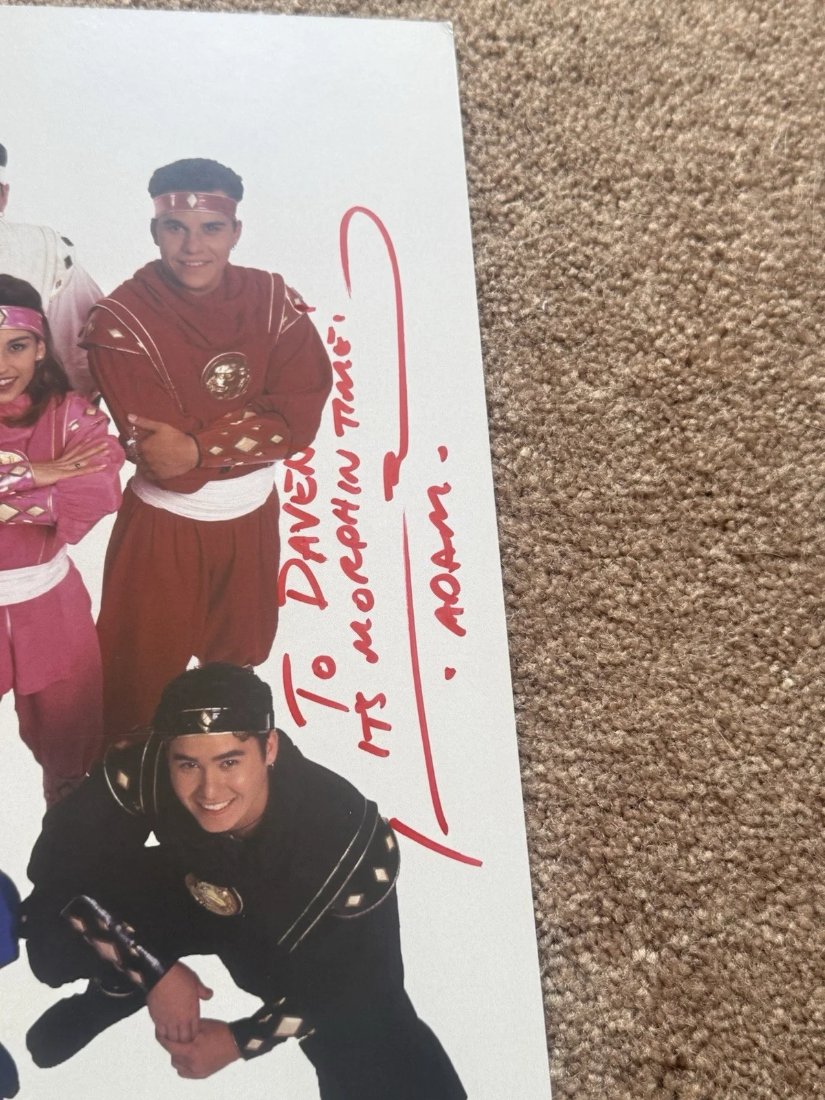 Power Rangers Signed 8x10 JDF Johnny Yong Bosch Jason Narvy Auto Photo, image 2