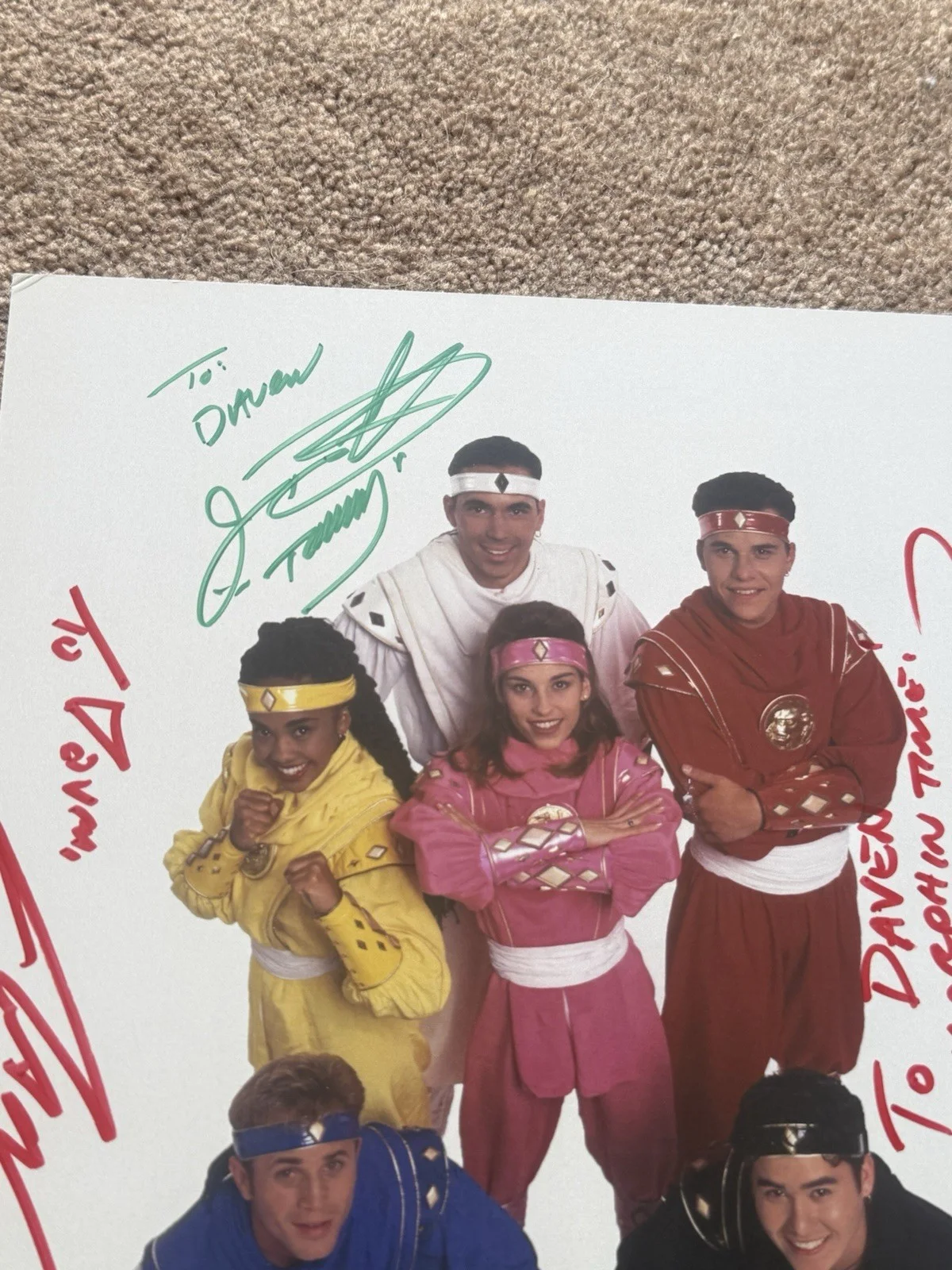 Power Rangers Signed 8x10 JDF Johnny Yong Bosch Jason Narvy Auto Photo, image 3